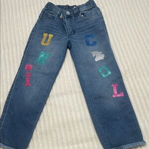 Blue Embellished Jeans